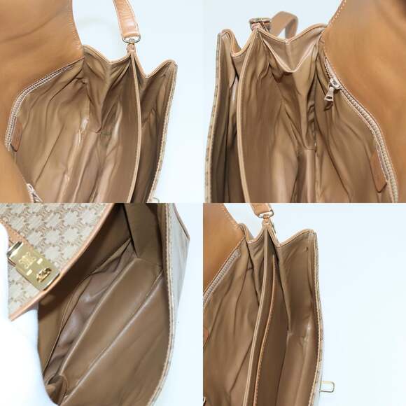 CELINE Macadam Canvas Shoulder Bag Beige - Picture 12 of 13